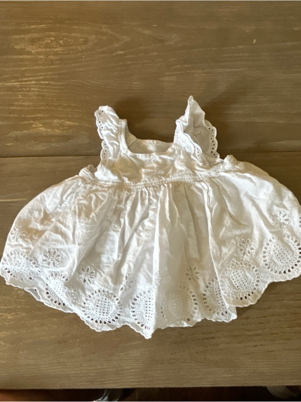 White Eyelet Baby Shirt